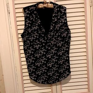 Loft mixed media v-neck tank